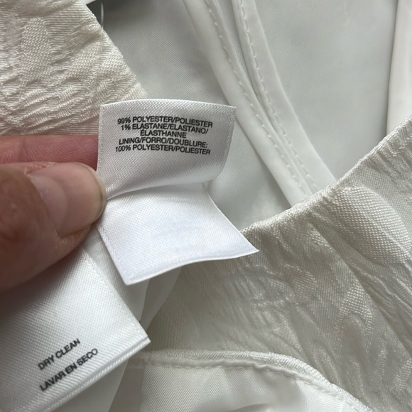 Black Label by Evan-Picone•NWT, Formal Events White Floral Embossed Skirt, Sz 18 - Picture 9 of 13